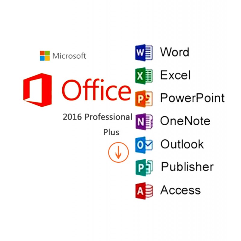 Microsoft Office 2016 Professional Plus - Download Online - Digital Key